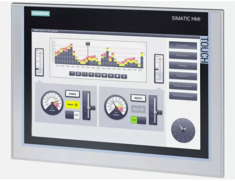 SIEMENS 6AV2 124-0MC01-0AX0 6AV2124-0MC01-0AX0 LCD Screen Display